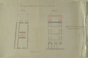 0cfeb13100-Archivio Capitolino - Pianta Prospetto Palazzo